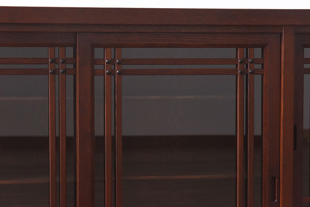 中古　民芸家具　水屋箪笥の面影を感じられる和モダンスタイルのサイドボード(収納棚、ローボード)