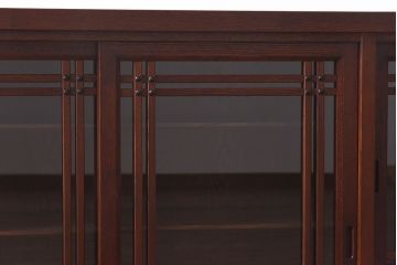 中古　民芸家具　水屋箪笥の面影を感じられる和モダンスタイルのサイドボード(収納棚、ローボード)