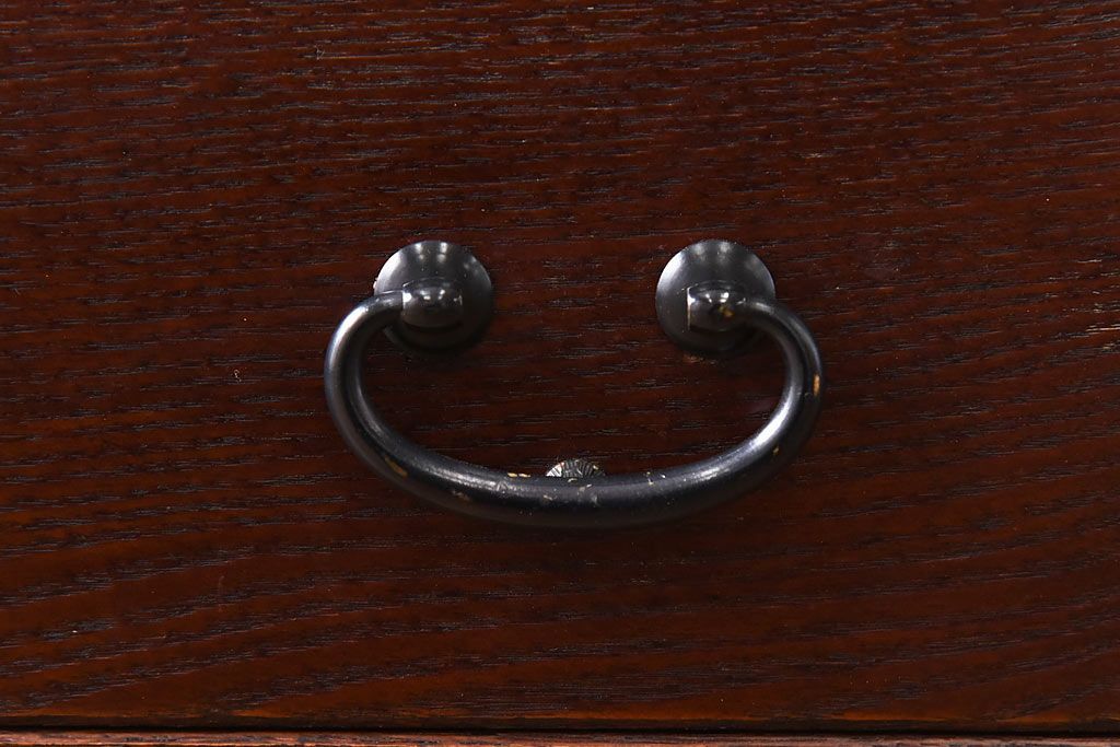 中古　民芸家具　水屋箪笥の面影を感じられる和モダンスタイルのサイドボード(収納棚、ローボード)