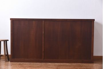 中古　民芸家具　水屋箪笥の面影を感じられる和モダンスタイルのサイドボード(収納棚、ローボード)