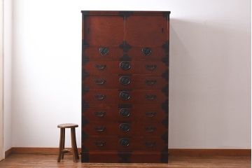 中古　駿河民芸　高級感あふれる雰囲気の重ね箪笥(衣装箪笥、引き出し)