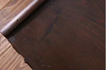アンティーク家具　和製アンティーク　松材　素朴で味わい深い風合いの文机(ローテーブル、リビングテーブル、座卓)