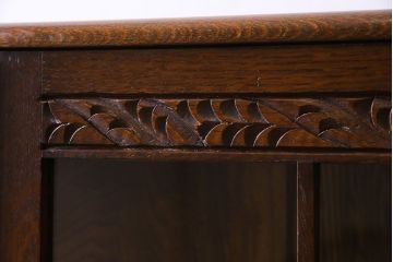 英国家具　オーク材　木のぬくもりを感じる小振りのブックケース(本箱、収納棚、飾り棚、キャビネット)