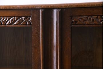 英国家具　オーク材　木のぬくもりを感じる小振りのブックケース(本箱、収納棚、飾り棚、キャビネット)