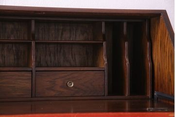 アンティーク家具　オーク材使用　渋みのある質感が魅力のライティングビューロー(簿記机、在宅ワーク、在宅用デスク)