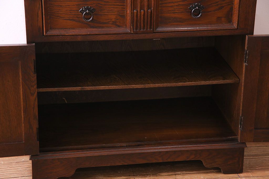 アンティーク家具　オーク材使用　渋みのある質感が魅力のライティングビューロー(簿記机、在宅ワーク、在宅用デスク)