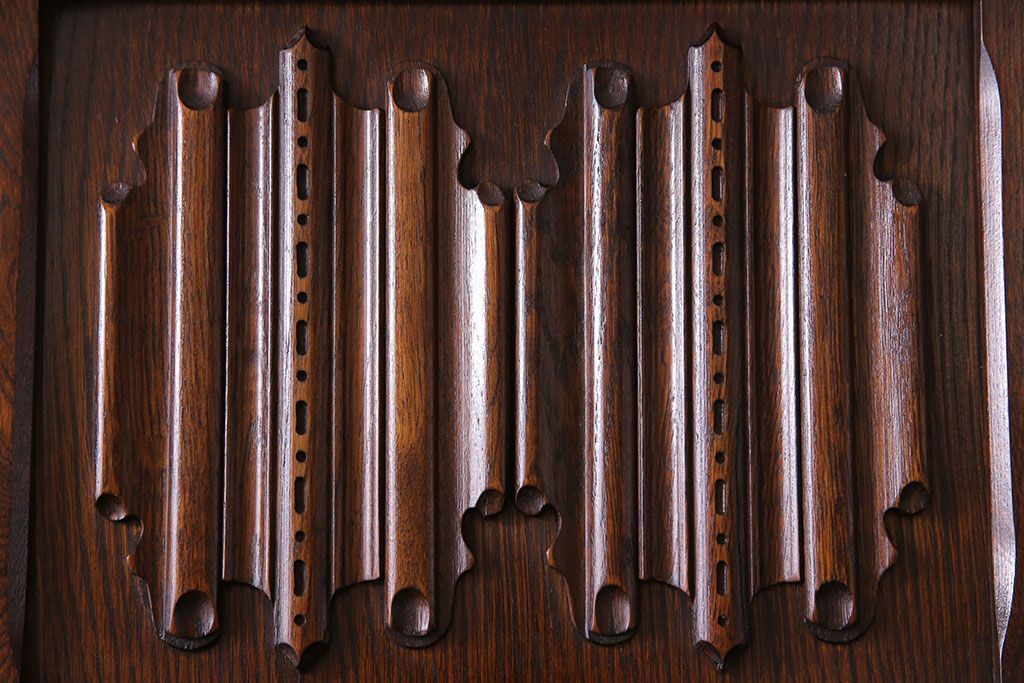 アンティーク家具　オーク材使用　渋みのある質感が魅力のライティングビューロー(簿記机、在宅ワーク、在宅用デスク)