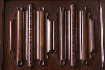 アンティーク家具　オーク材使用　渋みのある質感が魅力のライティングビューロー(簿記机、在宅ワーク、在宅用デスク)