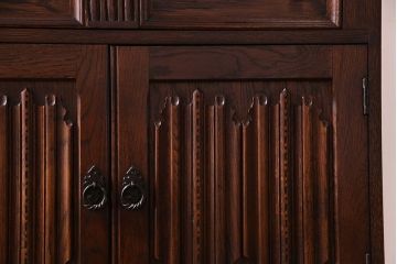 アンティーク家具　オーク材使用　渋みのある質感が魅力のライティングビューロー(簿記机、在宅ワーク、在宅用デスク)