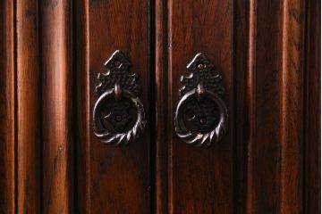 アンティーク家具　オーク材使用　渋みのある質感が魅力のライティングビューロー(簿記机、在宅ワーク、在宅用デスク)