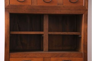 アンティーク家具　和製アンティーク　明治大正期　和の風情を感じる小振りの水屋箪笥(食器棚、収納棚、戸棚)