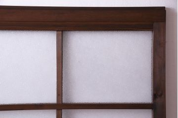 昭和初期　ダイヤガラス　木の風合いが味わい深いガラス戸(引き戸、建具)