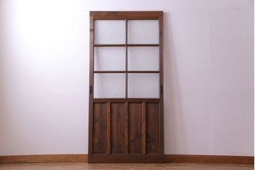 昭和初期　ダイヤガラス　木の風合いが味わい深いガラス戸(引き戸、建具)