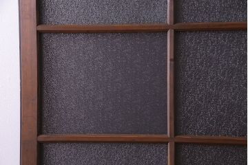 昭和初期　ダイヤガラス　木の風合いが味わい深いガラス戸(引き戸、建具)