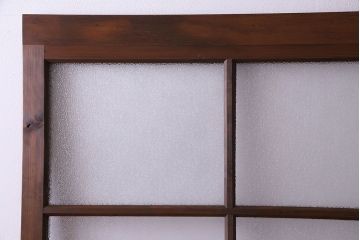 昭和初期　ダイヤガラス　木の風合いが味わい深いガラス戸(引き戸、建具)