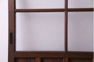 昭和初期　ダイヤガラス　木の風合いが味わい深いガラス戸(引き戸、建具)