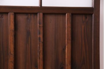 昭和初期　ダイヤガラス　木の風合いが味わい深いガラス戸(引き戸、建具)