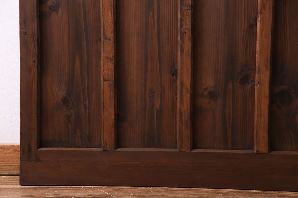 昭和初期　ダイヤガラス　木の風合いが味わい深いガラス戸(引き戸、建具)