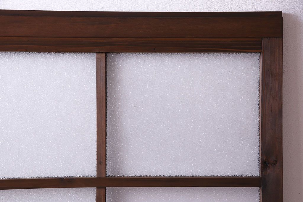 昭和初期　ダイヤガラス　木の風合いが味わい深いガラス戸(引き戸、建具)
