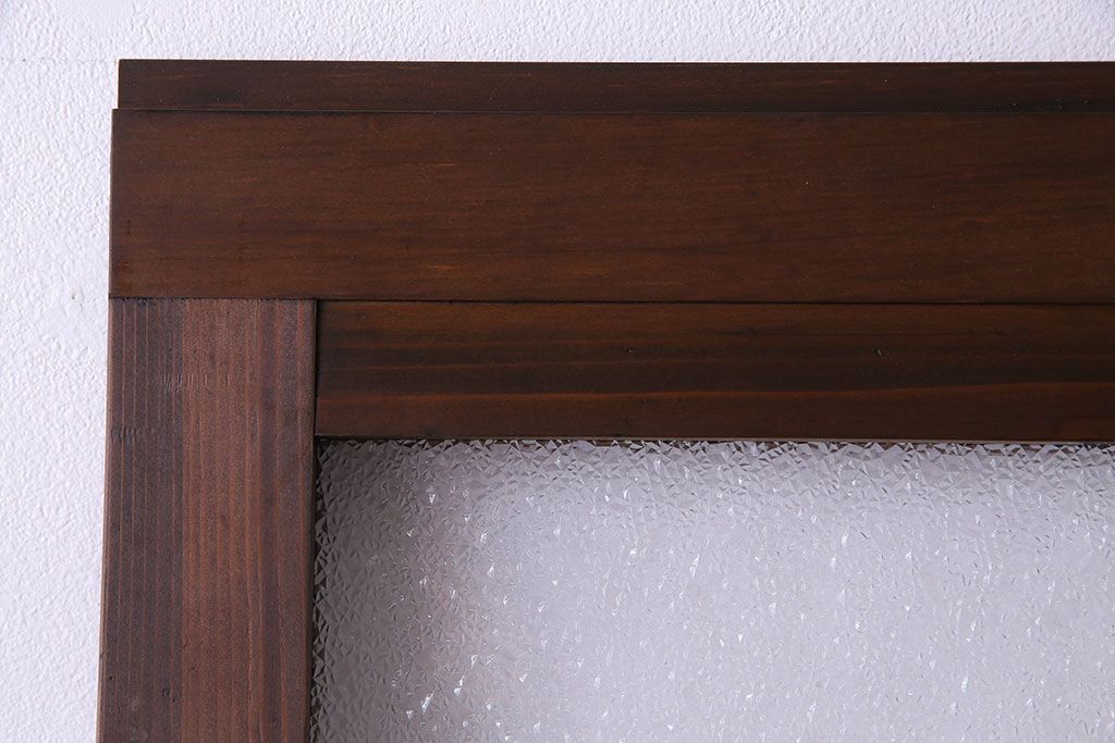 昭和初期　ダイヤガラス　木の風合いが味わい深いガラス戸(引き戸、建具)