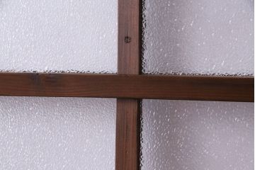 昭和初期　ダイヤガラス　木の風合いが味わい深いガラス戸(引き戸、建具)