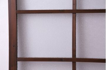 昭和初期　ダイヤガラス　木の風合いが味わい深いガラス戸(引き戸、建具)