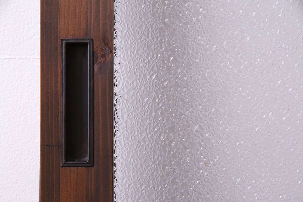 昭和初期　ダイヤガラス　木の風合いが味わい深いガラス戸(引き戸、建具)