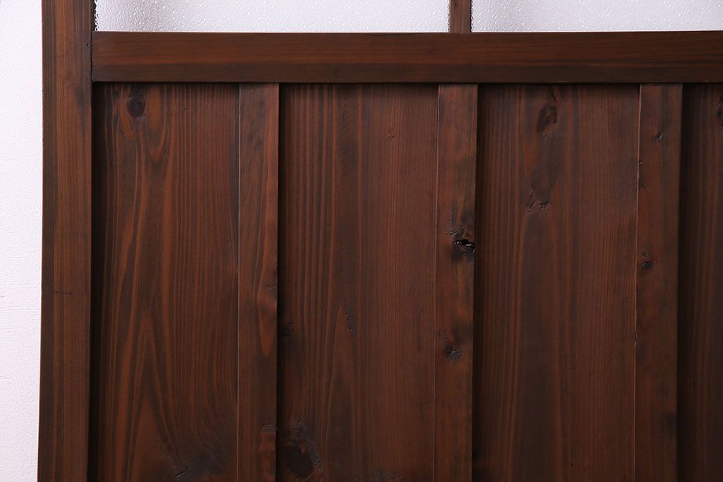 昭和初期　ダイヤガラス　木の風合いが味わい深いガラス戸(引き戸、建具)