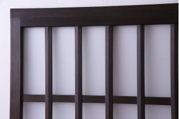 昭和中期　情緒ある独特の格子が魅力のガラス戸(格子戸、引き戸、建具)2枚セット