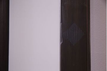 昭和中期　情緒ある独特の格子が魅力のガラス戸(格子戸、引き戸、建具)2枚セット