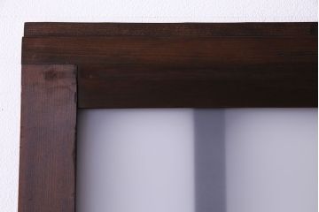 昭和中期　情緒ある独特の格子が魅力のガラス戸(格子戸、引き戸、建具)2枚セット