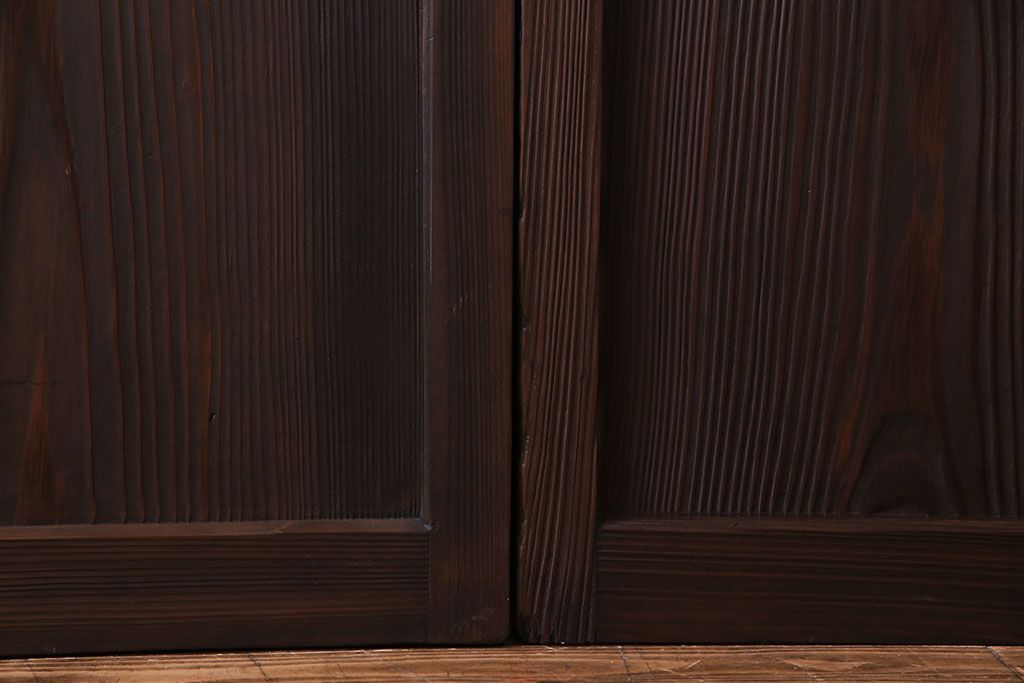 大正ロマン　色ガラス入り!上品な和モダン空間におすすめのガラス戸(引き戸、建具)2枚セット