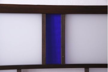 大正ロマン　色ガラス入り!上品な和モダン空間におすすめのガラス戸(引き戸、建具)2枚セット