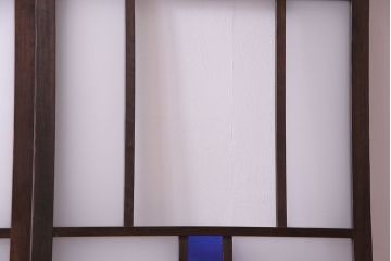 大正ロマン　色ガラス入り!上品な和モダン空間におすすめのガラス戸(引き戸、建具)2枚セット