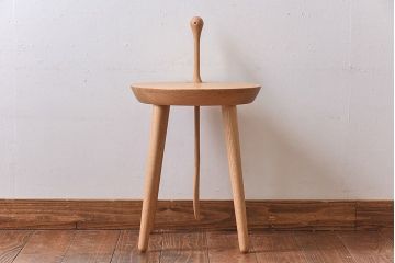 展示美品　日進木工　ac-cent(アク・セント)　STEP STEP　靴べら付スツール