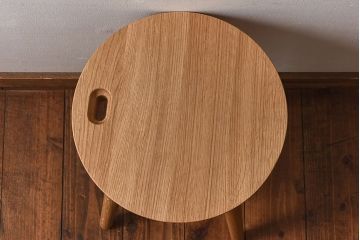 展示美品　日進木工　ac-cent(アク・セント)　STEP STEP　靴べら付スツール