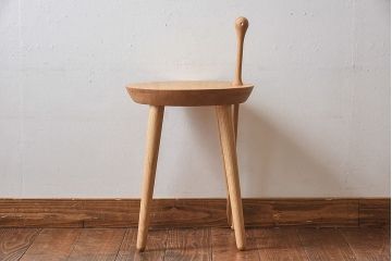 展示美品　日進木工　ac-cent(アク・セント)　STEP STEP　靴べら付スツール