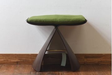 中古　美品　天童木工　S-0521RW-ST　柳宗理　専用クッション付き　バタフライスツール