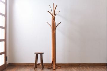 アンティーク雑貨　中古　天童木工　ALBERO　T-4107MP-CH　メープル材　奥山清行(KEN OKUYAMA)　コートハンガー