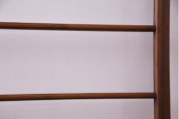 昭和中期　銀モールガラス入りのシンプルなガラス戸(引き戸、建具)2  枚セット