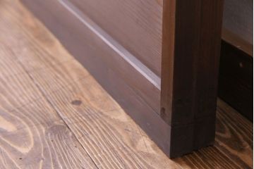 大正ロマン　変わり型の格子が上品な雰囲気のガラス戸(引き戸、建具)2枚組