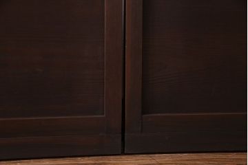 大正ロマン　変わり型の格子が上品な雰囲気のガラス戸(引き戸、建具)2枚組