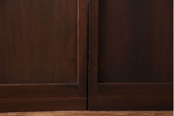 昭和中期　すりガラスの入り!幅の狭い変わり型格子ガラス戸(引き戸、格子戸、建具)4枚組