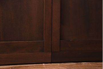 昭和中期　すりガラスの入り!幅の狭い変わり型格子ガラス戸(引き戸、格子戸、建具)4枚組