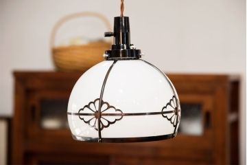 大正ロマン　和の雰囲気高まる柄のシェード(天井照明、吊り下げ照明)