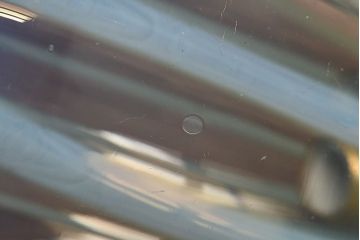つぼみのようなデザインが可愛らしいウランガラス製シェード(電笠、天井照明)