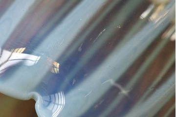 つぼみのようなデザインが可愛らしいウランガラス製シェード(電笠、天井照明)