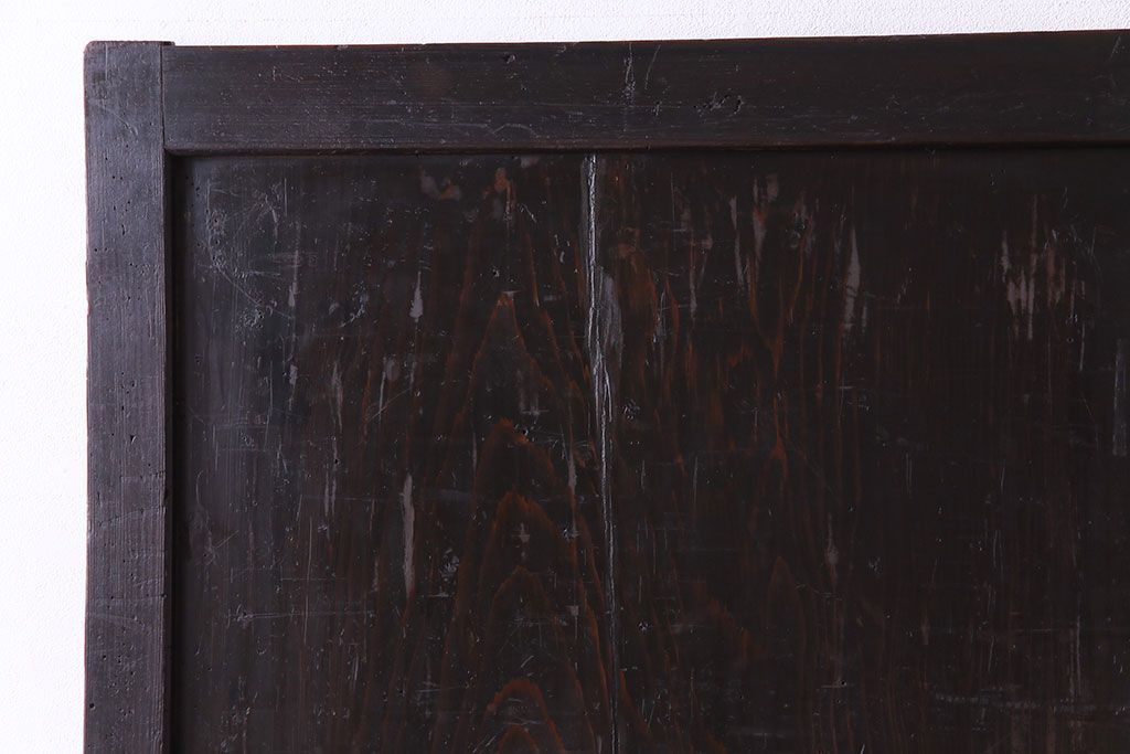 【商談品】古民具　古さを感じる木の質感　明治期の板戸(引き戸、建具)3枚組