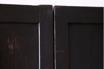 【商談品】古民具　古さを感じる木の質感　明治期の板戸(引き戸、建具)3枚組