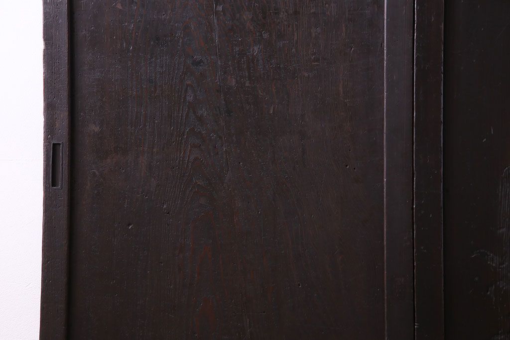 【商談品】古民具　古さを感じる木の質感　明治期の板戸(引き戸、建具)3枚組